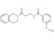 N-[3-(3,4-dihydro-2(1H)-isoquinolinyl)-3-oxopropyl]-3-methoxybenzamide
