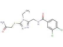 N-({5-[(2-amino-2-oxoethyl)thio]-4-ethyl-4H-1,2,4-triazol-3-yl}methyl)-3,4-dichlorobenzamide