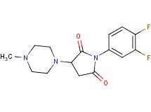 1-(3,4-difluorophenyl)-3-(4-methyl-1-piperazinyl)-2,5-pyrrolidinedione