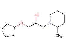 1-(cyclopentyloxy)-3-(2-methyl-1-piperidinyl)-2-propanol hydrochloride