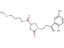N-(3-methoxypropyl)-1-[2-(5-methyl-1H-indol-3-yl)ethyl]-5-oxo-3-pyrrolidinecarboxamide