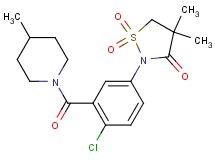 2-{4-chloro-3-[(4-methyl-1-piperidinyl)carbonyl]phenyl}-4,4-dimethyl-3-isothiazolidinone 1,1-dioxide