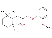 1-(2-methoxyphenoxy)-3-(2,2,6,6-tetramethyl-1-piperidinyl)-2-propanol hydrochloride