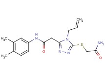 2-{4-allyl-5-[(2-amino-2-oxoethyl)thio]-4H-1,2,4-triazol-3-yl}-N-(3,4-dimethylphenyl)acetamide