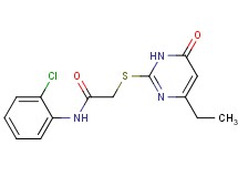 N-(2-chlorophenyl)-2-[(4-ethyl-6-oxo-1,6-dihydro-2-pyrimidinyl)thio]acetamide