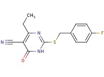 4-ethyl-2-[(4-fluorobenzyl)thio]-6-oxo-1,6-dihydro-5-pyrimidinecarbonitrile