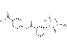 N-[4-(aminocarbonyl)phenyl]-3-(4-methyl-1,1-dioxido-3-oxo-2-isothiazolidinyl)benzamide