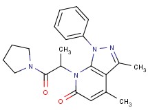 3,4-dimethyl-7-[1-methyl-2-oxo-2-(1-pyrrolidinyl)ethyl]-1-phenyl-1,7-dihydro-6H-pyrazolo[3,4-b]pyridin-6-one