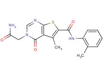 3-(2-amino-2-oxoethyl)-5-methyl-N-(2-methylphenyl)-4-oxo-3,4-dihydrothieno[2,3-d]pyrimidine-6-carboxamide