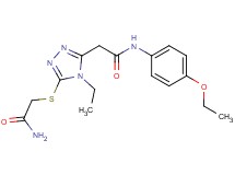 2-{5-[(2-amino-2-oxoethyl)thio]-4-ethyl-4H-1,2,4-triazol-3-yl}-N-(4-ethoxyphenyl)acetamide