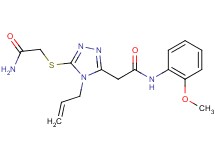 2-{4-allyl-5-[(2-amino-2-oxoethyl)thio]-4H-1,2,4-triazol-3-yl}-N-(2-methoxyphenyl)acetamide