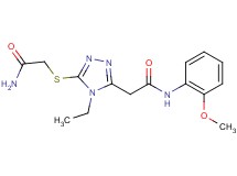2-{5-[(2-amino-2-oxoethyl)thio]-4-ethyl-4H-1,2,4-triazol-3-yl}-N-(2-methoxyphenyl)acetamide