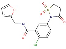 2-chloro-5-(1,1-dioxido-3-oxo-2-isothiazolidinyl)-N-(2-furylmethyl)benzamide