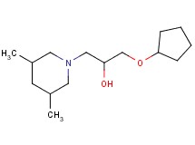 1-(cyclopentyloxy)-3-(3,5-dimethyl-1-piperidinyl)-2-propanol hydrochloride