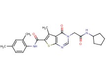 3-[2-(cyclopentylamino)-2-oxoethyl]-N-(2,4-dimethylphenyl)-5-methyl-4-oxo-3,4-dihydrothieno[2,3-d]pyrimidine-6-carboxamide