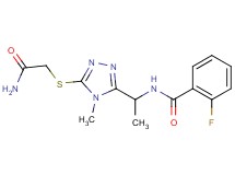 N-(1-{5-[(2-amino-2-oxoethyl)thio]-4-methyl-4H-1,2,4-triazol-3-yl}ethyl)-2-fluorobenzamide