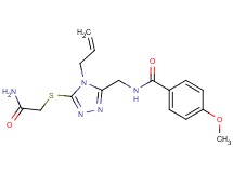 N-({4-allyl-5-[(2-amino-2-oxoethyl)thio]-4H-1,2,4-triazol-3-yl}methyl)-4-methoxybenzamide