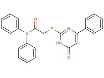 2-[(6-oxo-4-phenyl-1,6-dihydro-2-pyrimidinyl)thio]-N,N-diphenylacetamide
