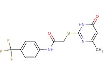 2-[(4-methyl-6-oxo-1,6-dihydro-2-pyrimidinyl)thio]-N-[4-(trifluoromethyl)phenyl]acetamide