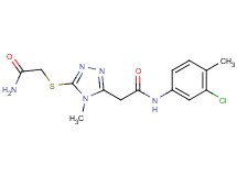 2-{5-[(2-amino-2-oxoethyl)thio]-4-methyl-4H-1,2,4-triazol-3-yl}-N-(3-chloro-4-methylphenyl)acetamide