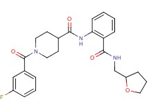 1-(3-fluorobenzoyl)-N-(2-{[(tetrahydro-2-furanylmethyl)amino]carbonyl}phenyl)-4-piperidinecarboxamide