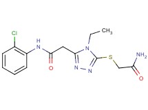 2-{5-[(2-amino-2-oxoethyl)thio]-4-ethyl-4H-1,2,4-triazol-3-yl}-N-(2-chlorophenyl)acetamide