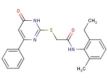 N-(2-ethyl-6-methylphenyl)-2-[(6-oxo-4-phenyl-1,6-dihydro-2-pyrimidinyl)thio]acetamide