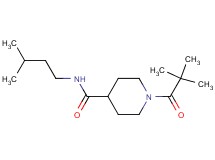 1-(2,2-dimethylpropanoyl)-N-(3-methylbutyl)-4-piperidinecarboxamide