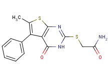 2-[(6-methyl-4-oxo-5-phenyl-3,4-dihydrothieno[2,3-d]pyrimidin-2-yl)thio]acetamide