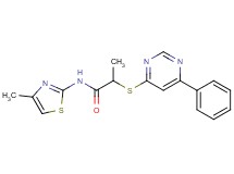N-(4-methyl-1,3-thiazol-2-yl)-2-[(6-phenyl-4-pyrimidinyl)thio]propanamide