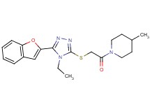 1-({[5-(1-benzofuran-2-yl)-4-ethyl-4H-1,2,4-triazol-3-yl]thio}acetyl)-4-methylpiperidine