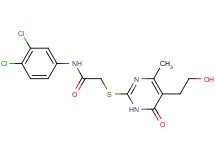 N-(3,4-dichlorophenyl)-2-{[5-(2-hydroxyethyl)-4-methyl-6-oxo-1,6-dihydro-2-pyrimidinyl]thio}acetamide