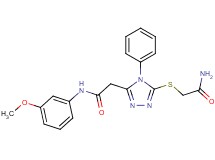 2-{5-[(2-amino-2-oxoethyl)thio]-4-phenyl-4H-1,2,4-triazol-3-yl}-N-(3-methoxyphenyl)acetamide