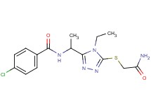 N-(1-{5-[(2-amino-2-oxoethyl)thio]-4-ethyl-4H-1,2,4-triazol-3-yl}ethyl)-4-chlorobenzamide