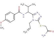 N-(1-{4-allyl-5-[(2-amino-2-oxoethyl)thio]-4H-1,2,4-triazol-3-yl}-2-methylpropyl)-4-methoxybenzamide
