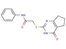 2-[(4-oxo-4,5,6,7-tetrahydro-3H-cyclopenta[d]pyrimidin-2-yl)thio]-N-phenylacetamide