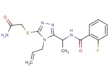 N-(1-{4-allyl-5-[(2-amino-2-oxoethyl)thio]-4H-1,2,4-triazol-3-yl}ethyl)-2-fluorobenzamide
