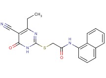 2-[(5-cyano-4-ethyl-6-oxo-1,6-dihydro-2-pyrimidinyl)thio]-N-1-naphthylacetamide