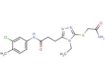 3-{5-[(2-amino-2-oxoethyl)thio]-4-ethyl-4H-1,2,4-triazol-3-yl}-N-(3-chloro-4-methylphenyl)propanamide