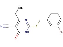 2-[(3-bromobenzyl)thio]-4-ethyl-6-oxo-1,6-dihydro-5-pyrimidinecarbonitrile