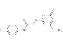2-[(4-ethyl-6-oxo-1,6-dihydro-2-pyrimidinyl)thio]-N-(4-fluorophenyl)acetamide