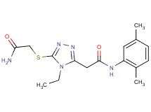 2-{5-[(2-amino-2-oxoethyl)thio]-4-ethyl-4H-1,2,4-triazol-3-yl}-N-(2,5-dimethylphenyl)acetamide