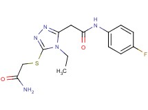 2-{5-[(2-amino-2-oxoethyl)thio]-4-ethyl-4H-1,2,4-triazol-3-yl}-N-(4-fluorophenyl)acetamide