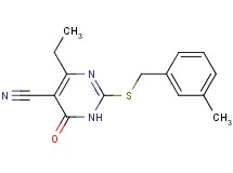 4-ethyl-2-[(3-methylbenzyl)thio]-6-oxo-1,6-dihydro-5-pyrimidinecarbonitrile