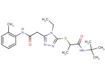 N-(tert-butyl)-2-[(4-ethyl-5-{2-[(2-methylphenyl)amino]-2-oxoethyl}-4H-1,2,4-triazol-3-yl)thio]propanamide