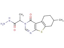2-(7-methyl-4-oxo-5,6,7,8-tetrahydro[1]benzothieno[2,3-d]pyrimidin-3(4H)-yl)propanohydrazide