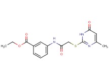 ethyl 3-({[(4-methyl-6-oxo-1,6-dihydro-2-pyrimidinyl)thio]acetyl}amino)benzoate