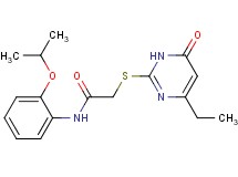 2-[(4-ethyl-6-oxo-1,6-dihydro-2-pyrimidinyl)thio]-N-(2-isopropoxyphenyl)acetamide