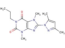 8-(3,5-dimethyl-1H-pyrazol-1-yl)-3,7-dimethyl-1-propyl-3,7-dihydro-1H-purine-2,6-dione