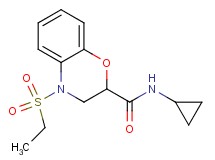 N-cyclopropyl-4-(ethylsulfonyl)-3,4-dihydro-2H-1,4-benzoxazine-2-carboxamide